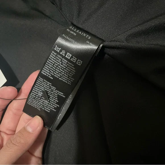 AllSaints Leather Biker Jacket - Picture 6 of 7